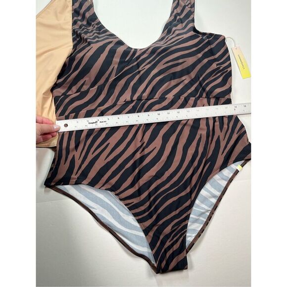NEW Summersalt The Wrap 1 Piece Side Tie Swim Bathing Suit Zebra Plus Size 22 - Picture 13 of 13